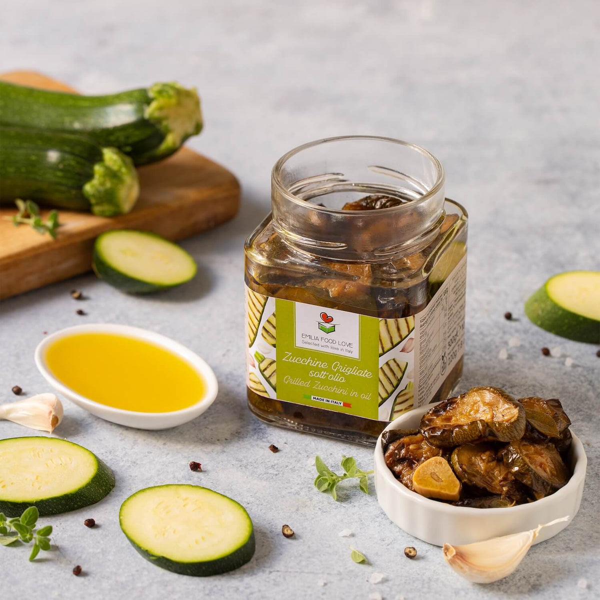 Grilled Zucchini in Oil