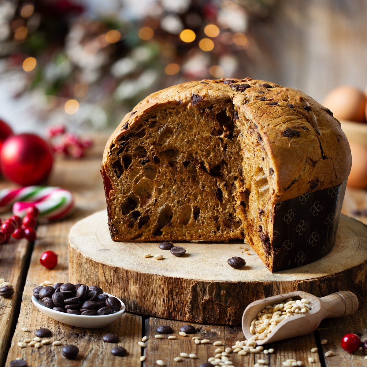 Barley and Chocolate Panettone